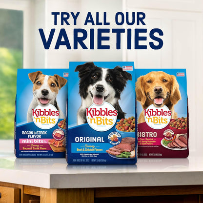 Kibbles 'N Bits Bistro Mini Bits Small Breed Dry Dog Food, Oven Roasted Beef, Spring Vegetable & Apple Flavors for Adult Dogs, 16 Lb. Bag7
