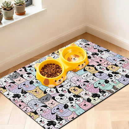 Pet Feeding Mat for Floors Cat Food Mat Waterproof Dog Food Mat and Water Absorbent Quick Dry Non Slip Mat for Cat Bowls33