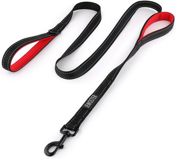 Heavy Duty Dog Leash - 2 Handles by Padded Traffic Handle for Extra Control, 6Foot Long - Perfect for Medium to Large Dogs (6 Ft, Black)12