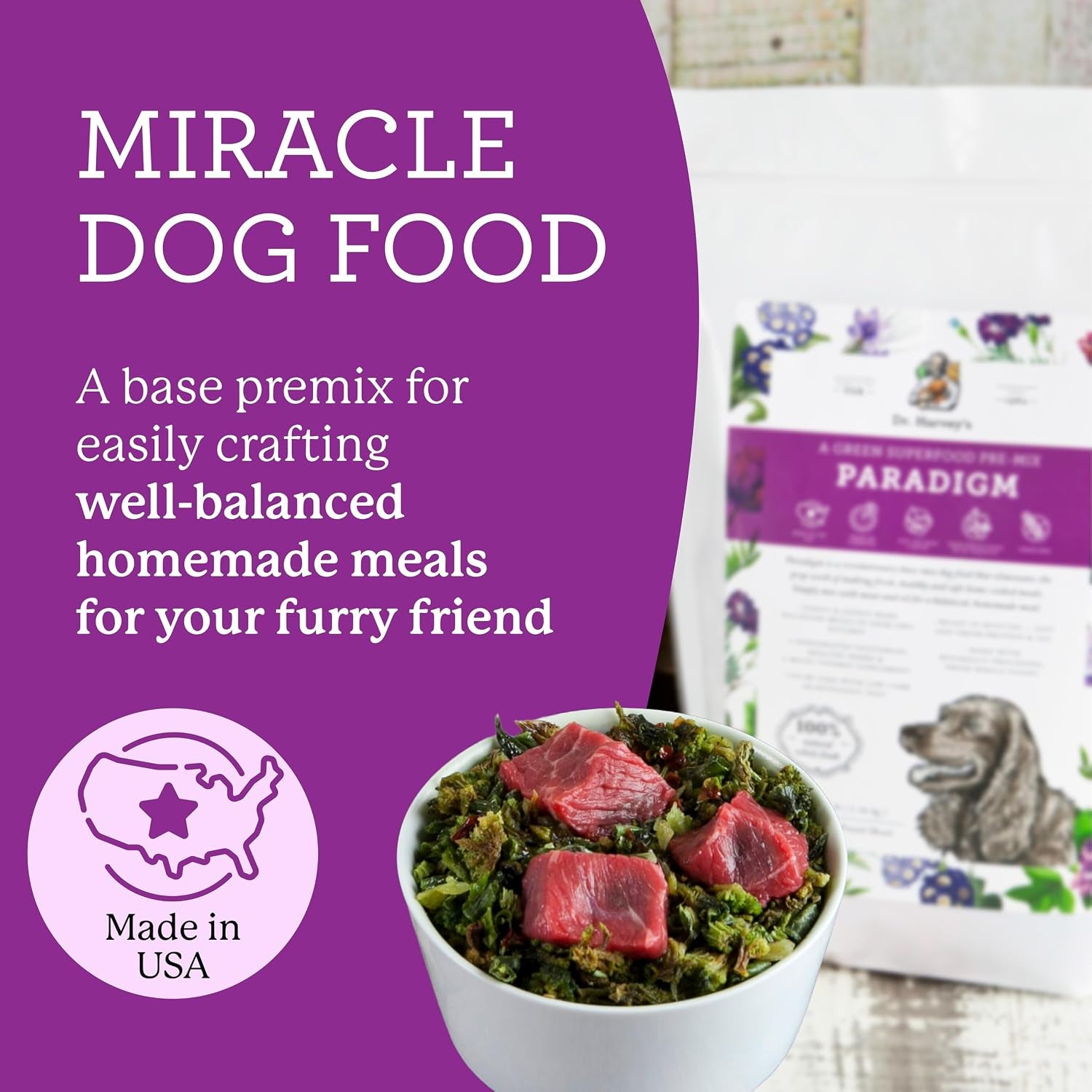 dr-harveys-paradigm-green-superfood-dog-food-human-grade-dehydrated-grain-free-base-mix-for-dogs-diabetic-low-carb-ketogenic-diet-6-pounds