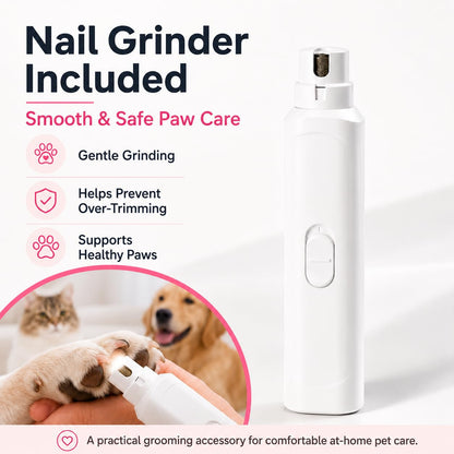 Dog Grooming Vacuum Kit with Clippers and Nail Grinder, 1.2L Pet Grooming Vacuum for Shedding, Low-Noise Dog Hair Vacuum with Grooming Brush for Home Cleaning Grooming,Dyson-Style Gray6