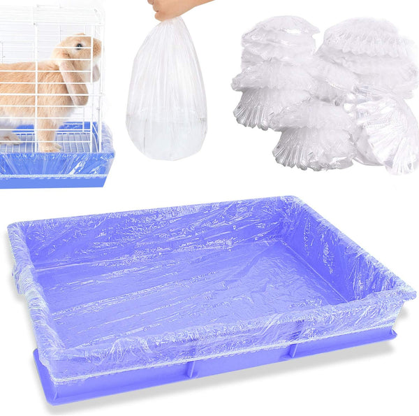 Upcessory 50 Pcs Disposable Cage Liners, Clear Plastic Rabbit Cage Liner Bag, Universal Toilet Film for Bunny, Hamster, Totoro, Hedgehog, Guinea Pig and Small Animals. | Universal Toilet Film for Bunny, Hamster, Totoro, Hedgehog, Guinea Pig and Small Animals(50Pcs, 47In)1