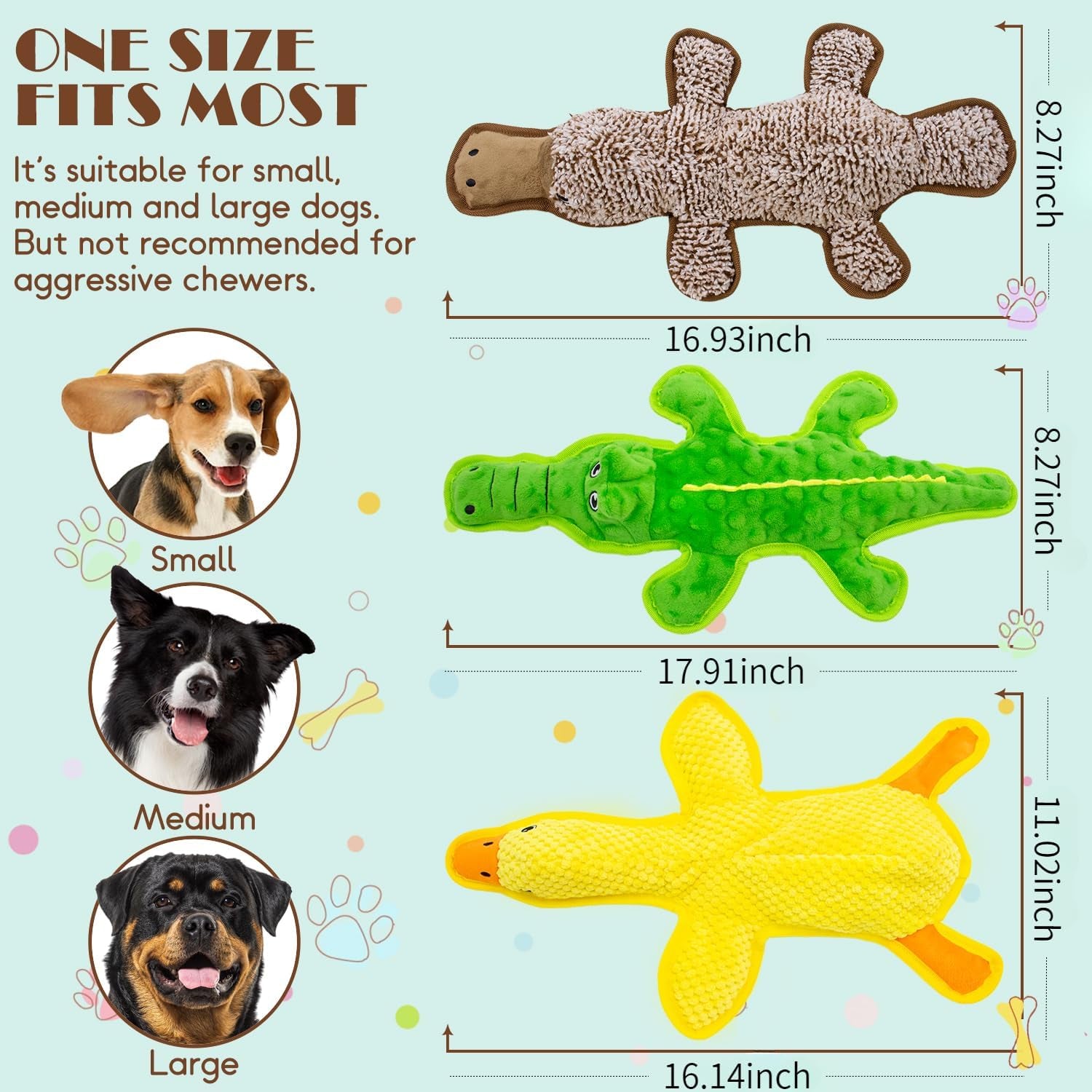 no-stuffing-dog-squeak-toys-3-pack-chew-toys-for-small-to-large-puppies-durable-puppy-teething-toys-interactive-to-keep-pets-busy-toss-fetch-tug-play-best-birthday-gift