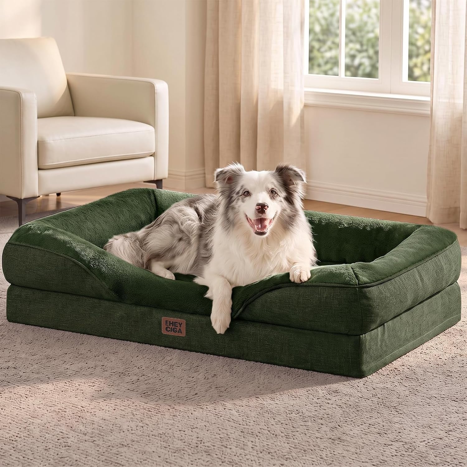 eheyciga-orthopedic-xl-dog-bed-for-large-sized-dog-42x30-inch-extra-large-memory-foam-dog-couch-bed-with-sides-waterproof-liner-washable-removable-cover-bolster-pet-sofa-grey