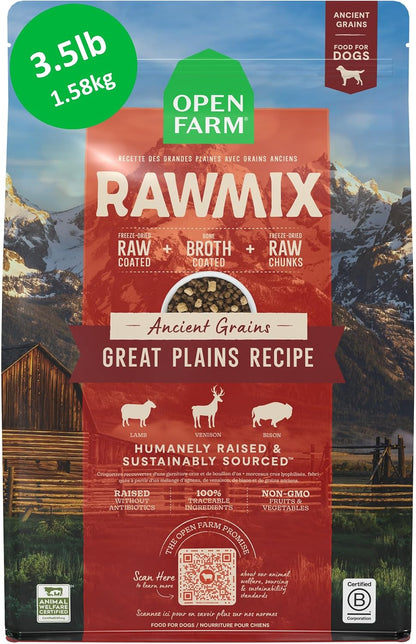 Open Farm Rawmix Ancient Grains Dry Dog Food, Wild Ocean Kibble, 20Lb Bag | Wild-Caught Whitefish, Salmon and Rockfish, Freeze Dried Raw Chunks, 100% Traceable Ingredients, Non-Gmo Fruits & Veggies.15