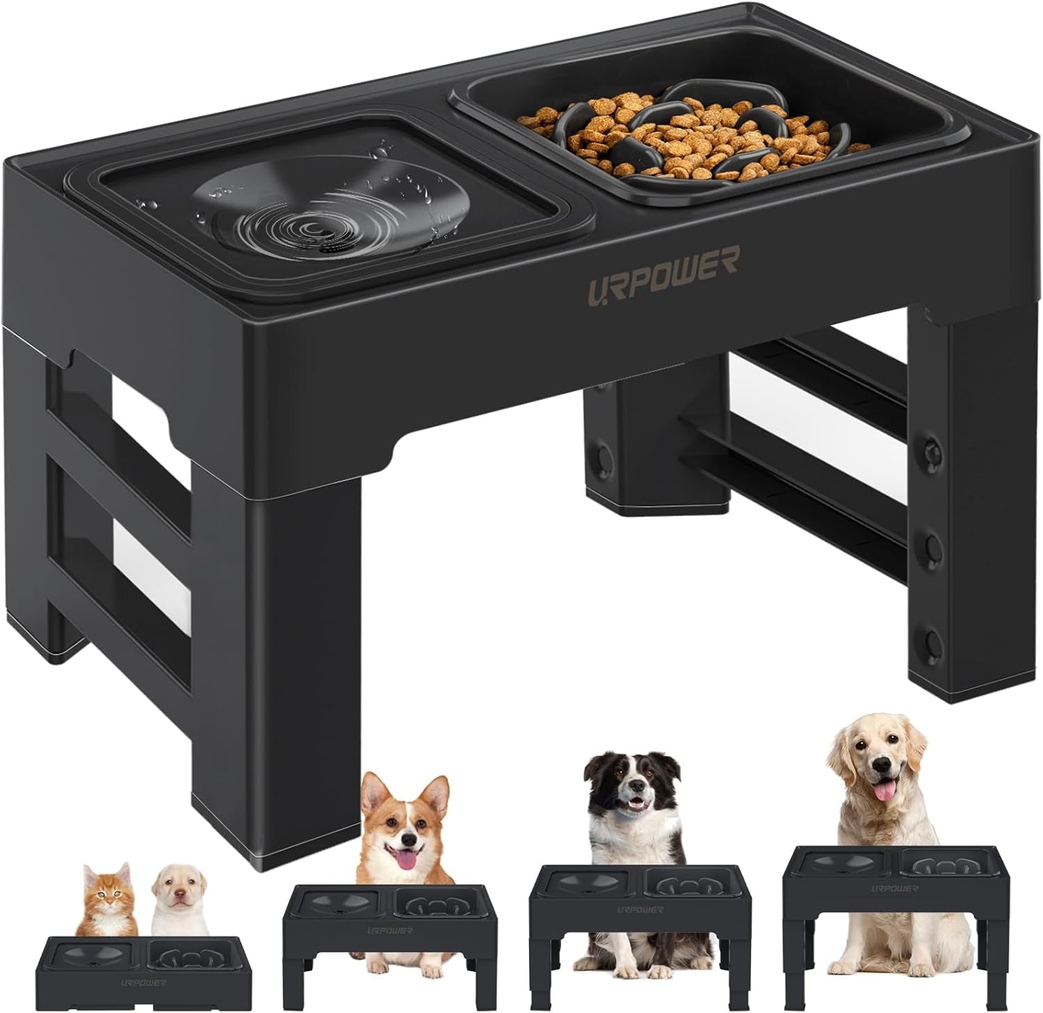 urpower-2-in-1-elevated-slow-feeder-dog-bowls-with-no-spill-water-bowl-4-height-adjustable-raised-dog-bowls-non-slip-food-and-water-bowls-with-stand-for-small-medium-large-dogs-cats-and-pets