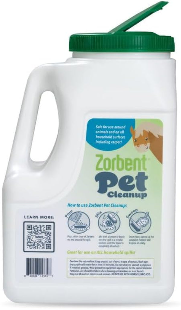 Zorbent Pet Accident Cleanup – Odor Remover for Dog & Cat Messes. Absorbs 1 Gallon. Pet-Safe Cleaner for Urine, Vomit, Poop & Accidents on Hardwood, Tile, Vinyl, Concrete, Short Carpet & Rugs, 5 Qt2