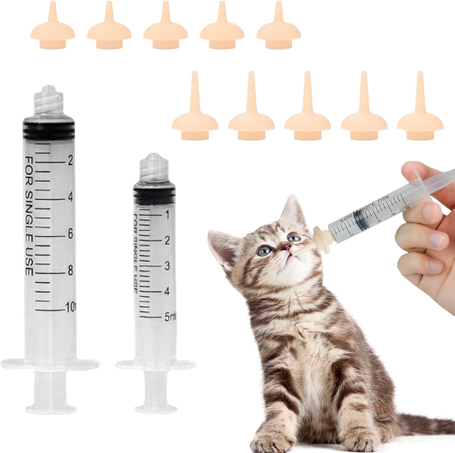 pet-feeding-syringe-with-nipple-silicone-feeding-tools-for-kitten-puppy-feeding-syringe-for-newborn-cat-dog-small-animals-rabbits-5ml-10ml-10-nipples