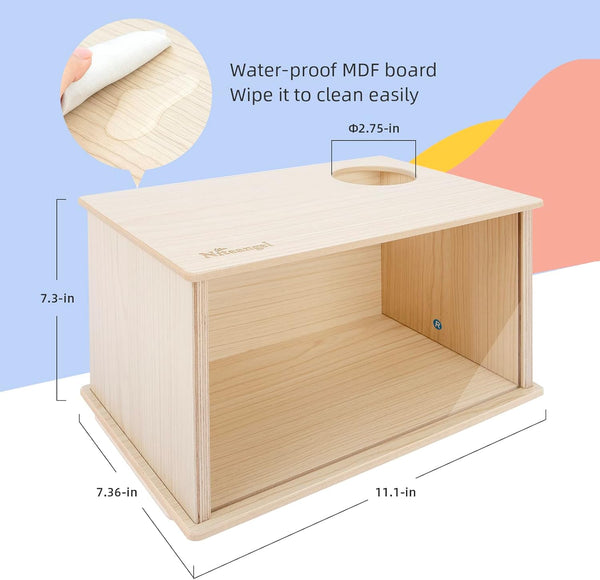 Niteangel Visible Hamster Digging Box for Syrian Dwarf Roborovski Campbell Hamsters Gerbils Mice Lemmings Degus or Other Small-Sized Pets (Burlywood)2