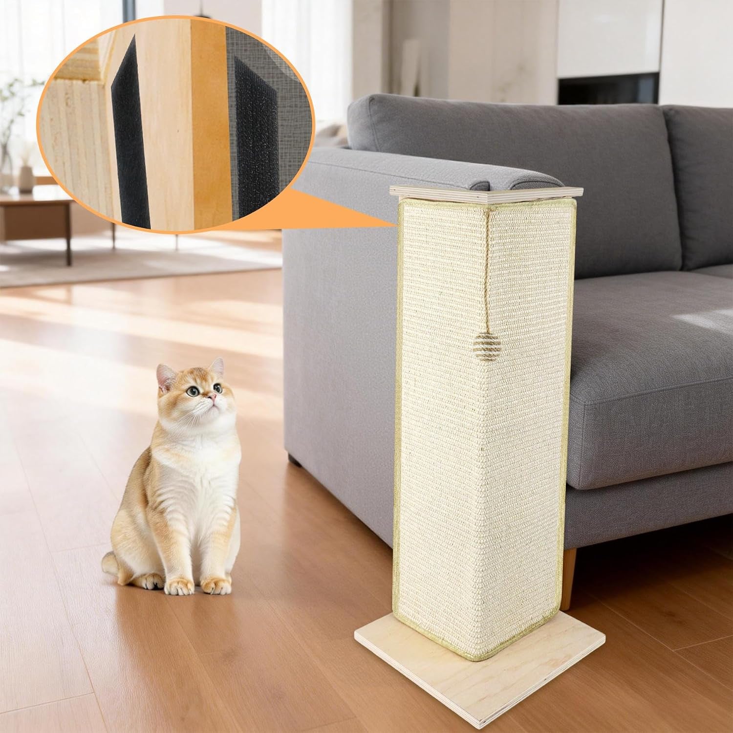 28-8-tall-couch-corner-cat-scratcher-sisal-scratching-pad-with-toy-ball-for-sofa-stylish-modern-furniture-protector-easy-assembly-cat-scratching-post