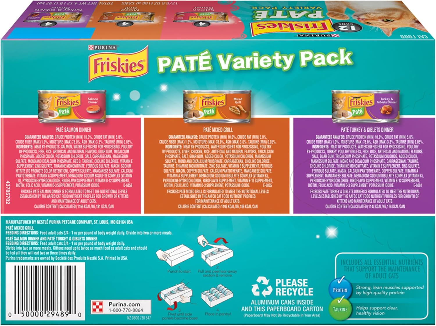 purina-friskies-wet-cat-food-pate-variety-pack-salmon-dinner-turkey-and-giblets-dinner-and-mixed-grill-2-packs-of-12-5-5-oz-cans