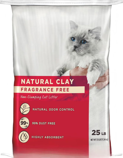 Non-Clumping Clay Cat Litter Unscented 11.34 Kg Bag | Unscented Formula, Non-Clumping, 25 Lb (11.34 Kg), Clay Litter, 1 Count1