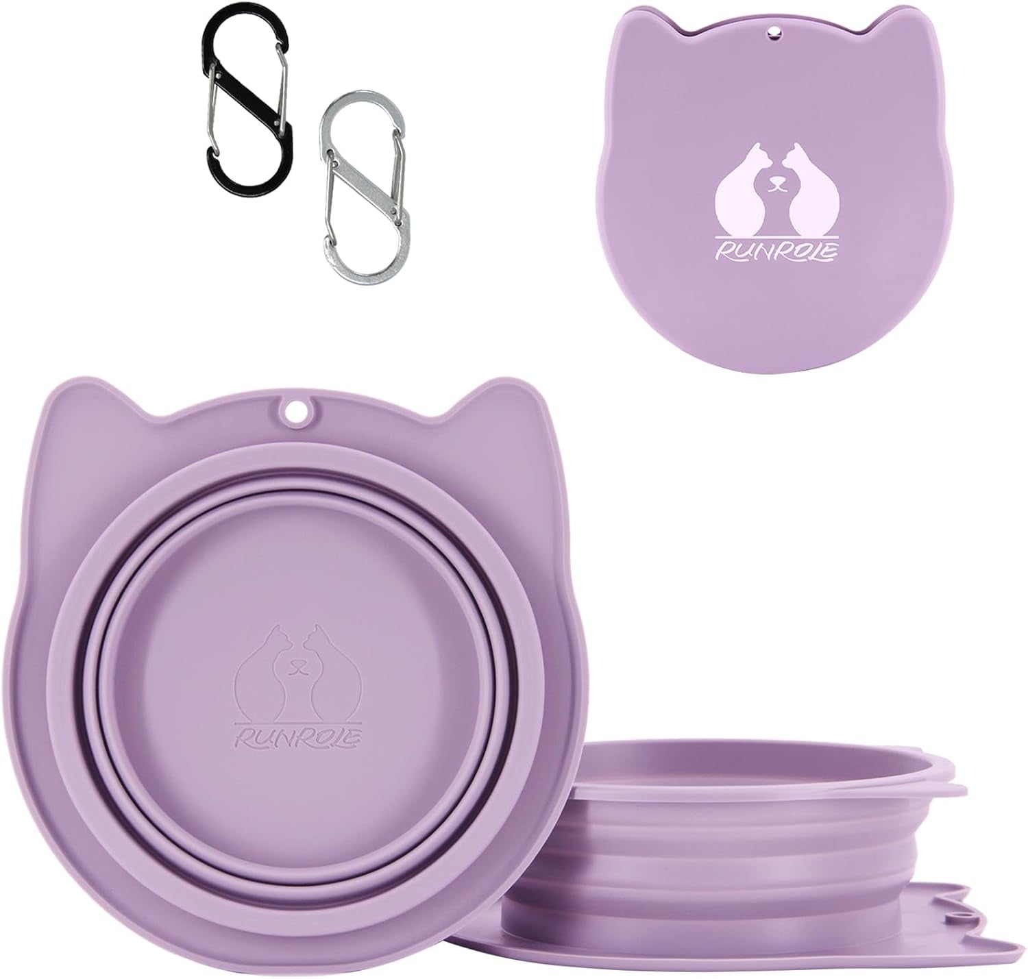 runrole-2-in-1-collapsible-dog-travel-water-bowls-portable-pet-cat-bowl-slot-together-use-separately-bpa-free-silicone-feeding-watering-foldable-travel-bowls-pet-travel-food-dishes-20oz-27oz