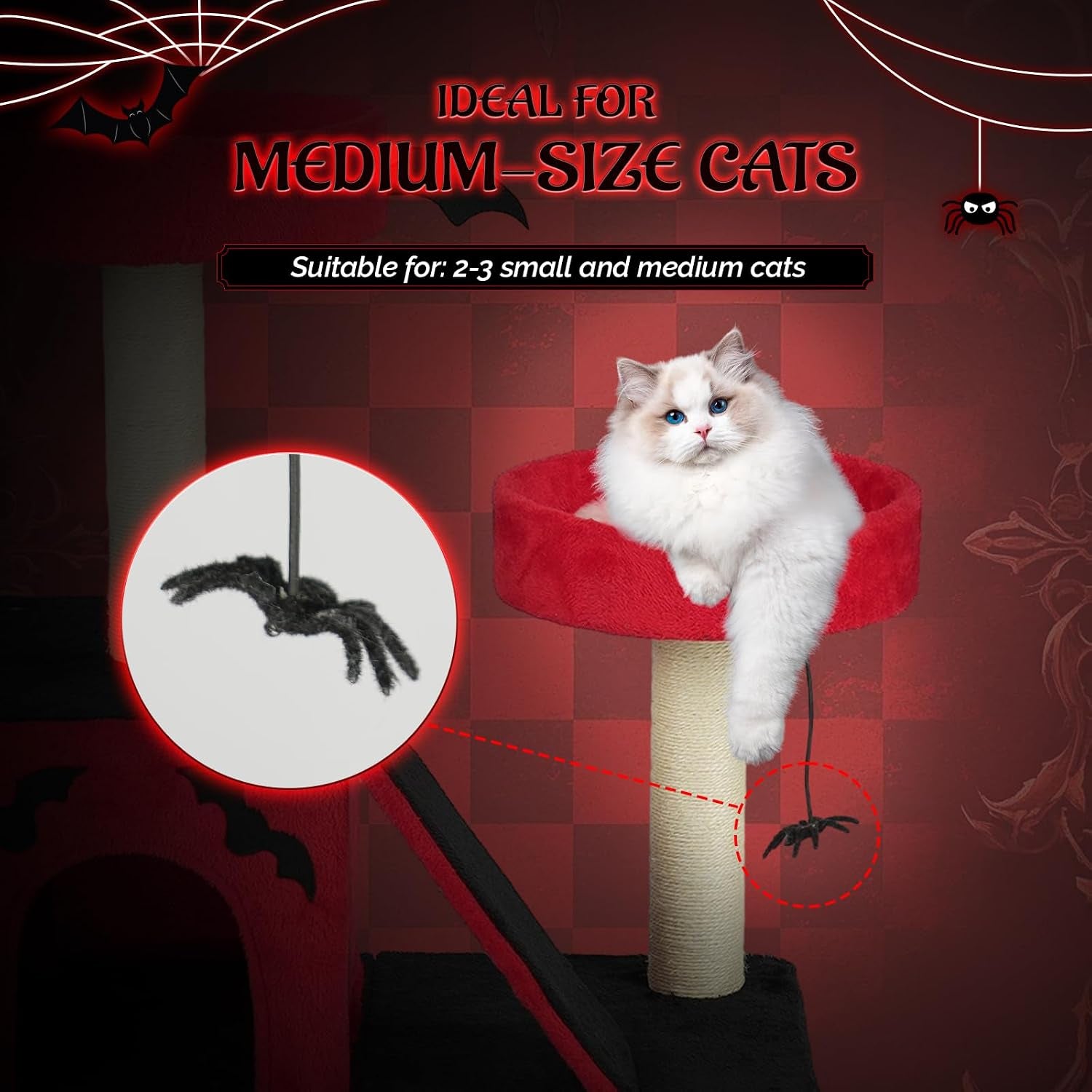 vingli-27-6in-gothic-cat-tree-with-spacious-cat-condo-2-padded-perches-red-black-cat-tower-with-scratching-ladder-sisal-posts-spider-toy-for-large-cats