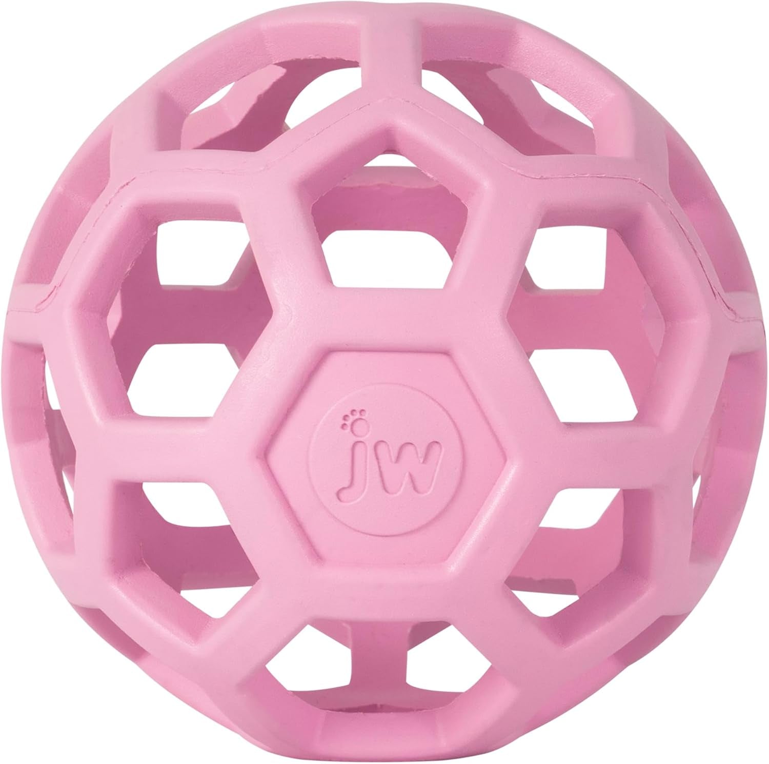jw-pet-hol-ee-roller™-dog-toy-puzzle-ball-natural-rubber-small-3-inch-diameter-pink