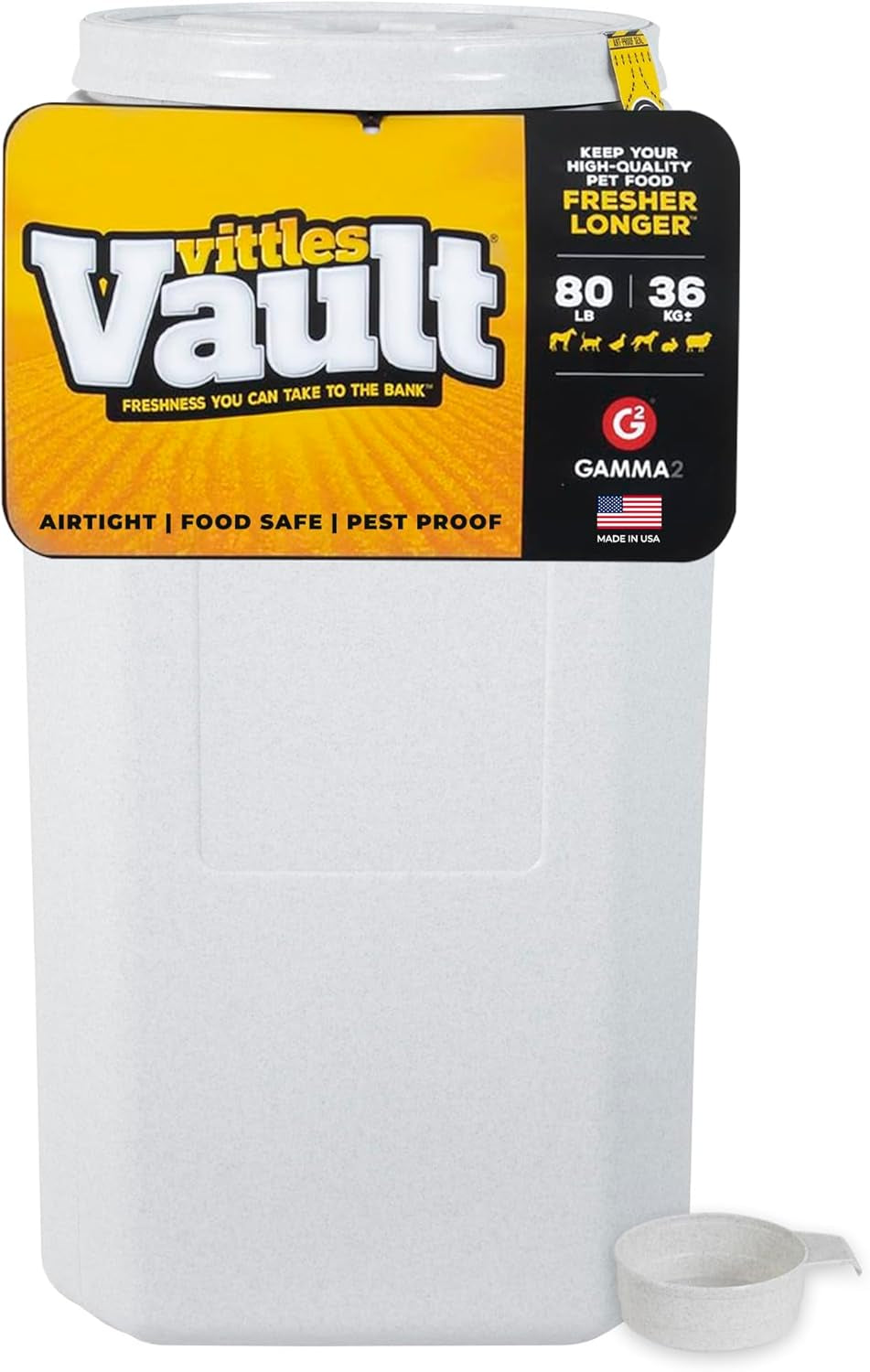 gamma2-vittles-vault-pet-food-storage-containers-sealed-dog-and-cat-food-storage-container-fits-up-to-25lbs-made-in-the-usa-12l-x-13-75h-made-in-usa-12-inch-long-by-13-75-inch-tall-airtight-lid-keeps-kibble-fresh-and-pests-out-a-durable-pantry-bin-design