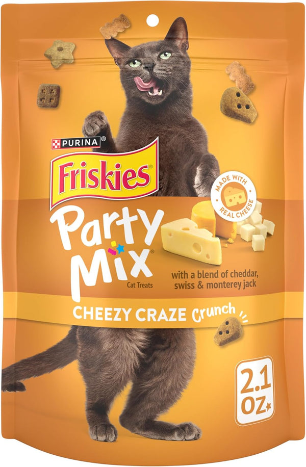 Purina Friskies Cat Treats, Party Mix Cheezy Craze Crunch - 20 Oz. Pouch14
