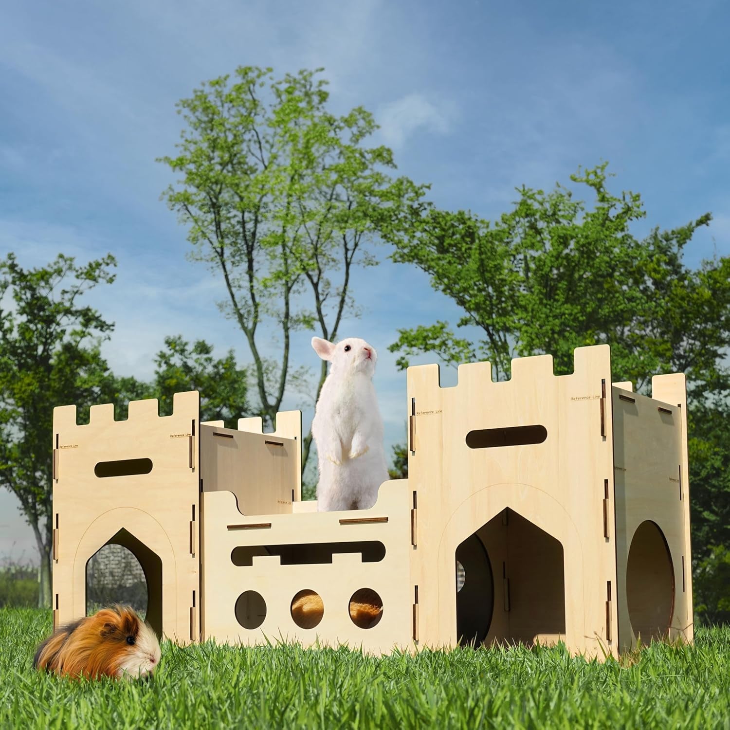 hiimalex-extra-large-wooden-bunny-castle-house-multistory-climbing-tower-hideout-ventilated-sturdy-habitat-for-rabbit-guinea-pig-chinchilla-ferret