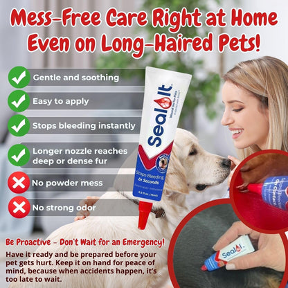 Dog Wound Care Gel for Pets, Styptic Powder Alternative | Helps Protect Minor Cuts, Nails, and Scrapes with a Fast-Acting Gel Designed for Gentle Pet Wound Care2