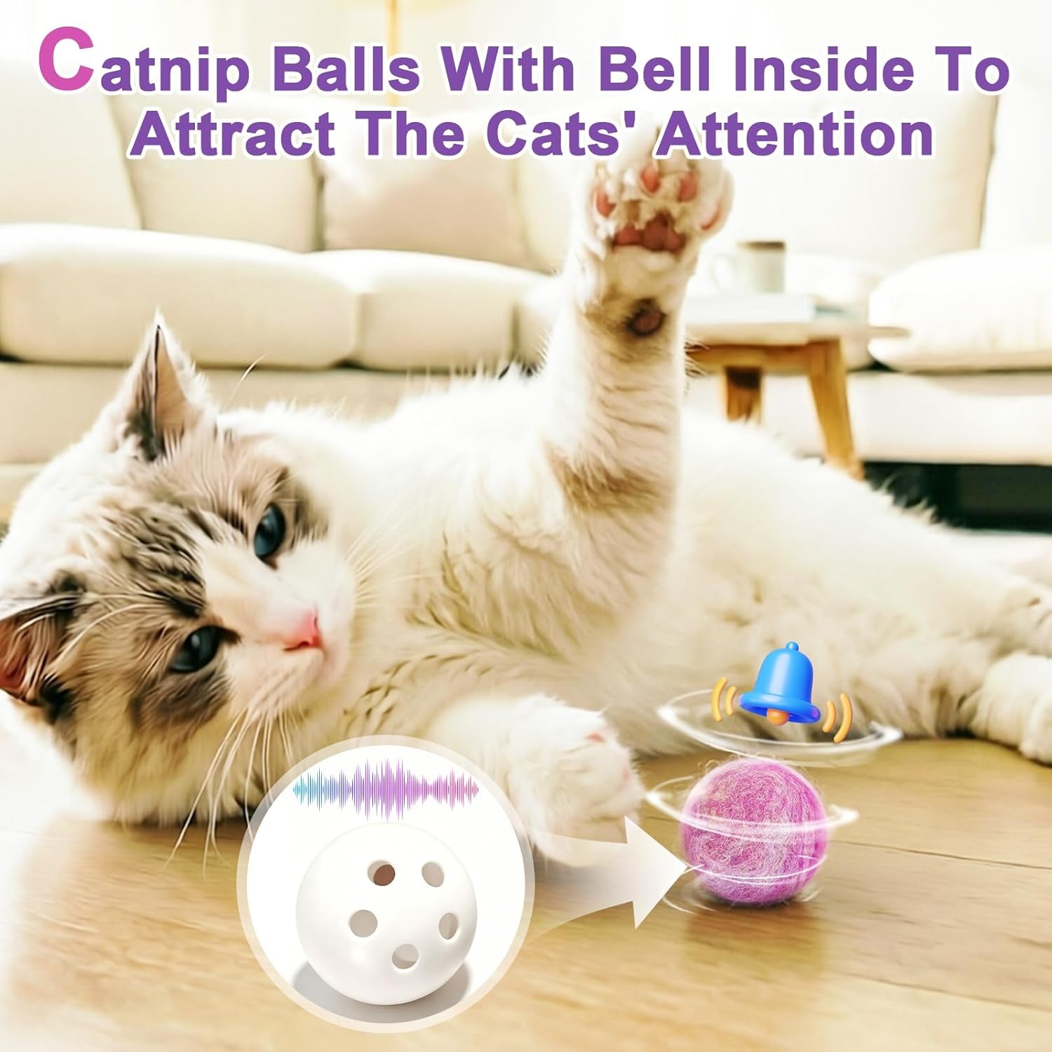 retro-shaw-catnip-balls-with-bell-inside-6-pcs-interactive-catnip-silvervine-cat-toys-durable-wool-balls-for-indoor-cats-kitten-teething-toys-natural-catnip-toys-for-bored-cats