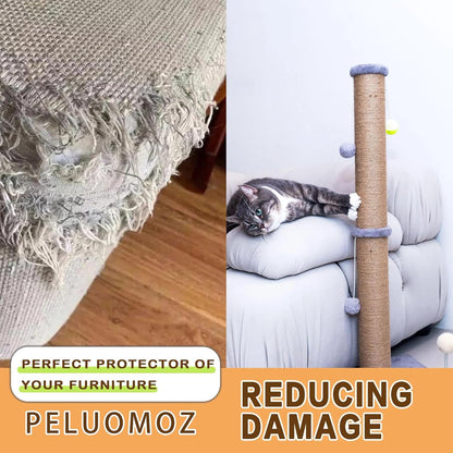 Tall Cat Scratching Post 36 Inch Large Cat Scratch Post for Indoor Cats with Durable Natural Sisal Rope Scratcher Post Tree Kitten Interactive Toy-Gray4