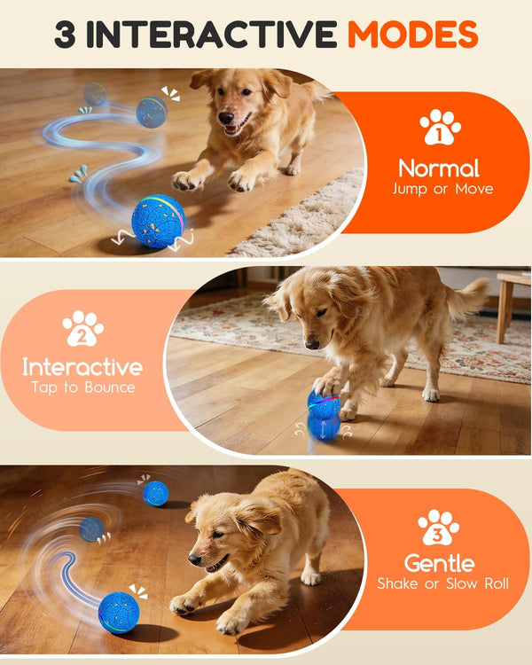 Osou Smart Interactive Dog Toys, Automatic Moving & Bouncing Dog Ball for Medium & Large Dog Breeds, E-TPU Durable & Waterproof, with Irregular Motion to Encourage Active Play2