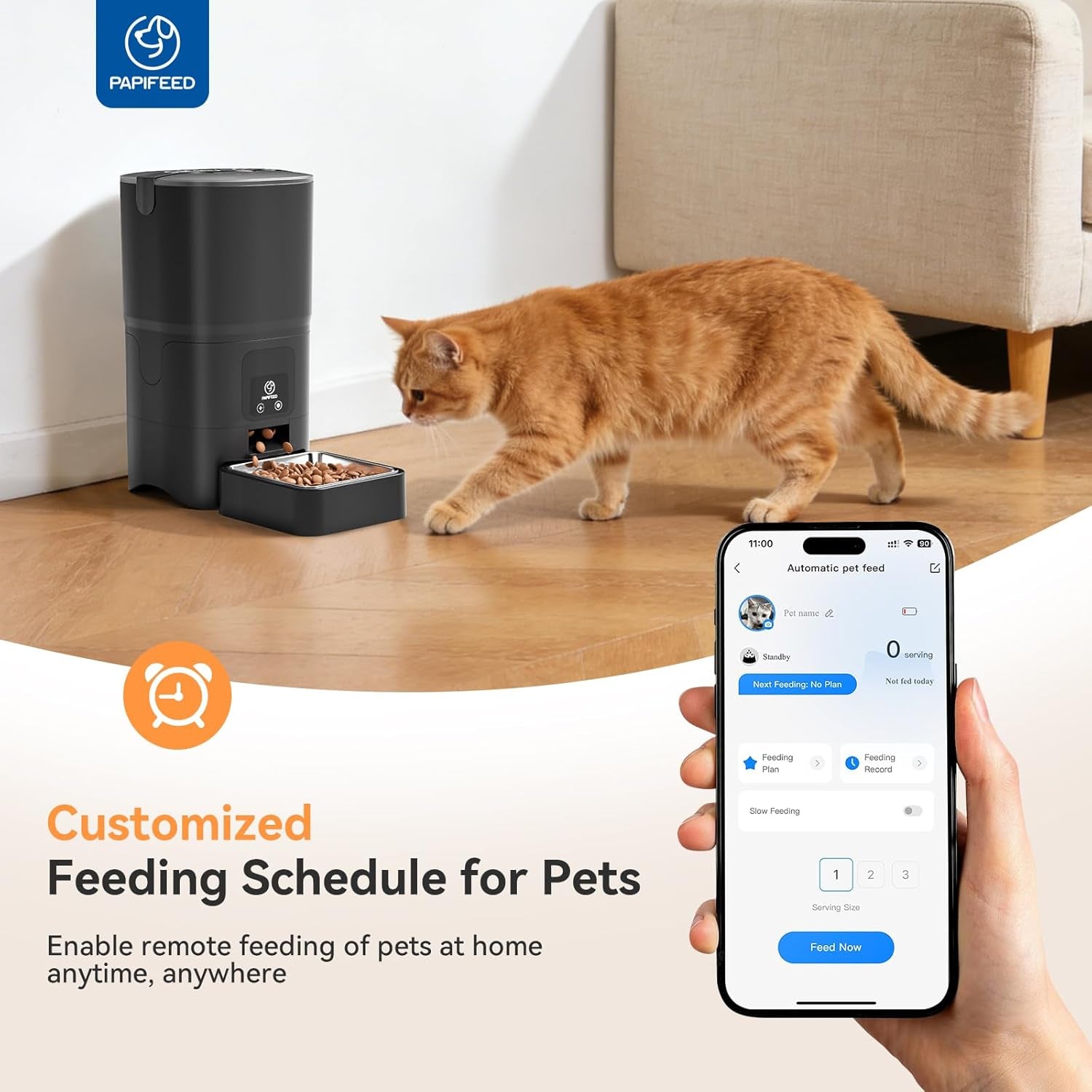 papifeed-automatic-cat-feeder-with-app-2-4g-wifi-cat-food-dispenser-6l-timed-cat-feeder-for-dry-food-10-meals-day-12-portions-meal-dual-power-supply-smart-pet-feeder-for-small-dog-black