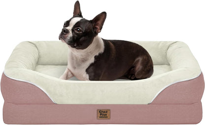 Chez Paw Waterproof Orthopedic XL Dog Bed for Large and Extra Large Dogs | Egg Crate Foam, 4-Sided Bolster Support, Waterproof Liner, Non-Slip Bottom, Machine Washable Cover, 42 X 30 Inch10