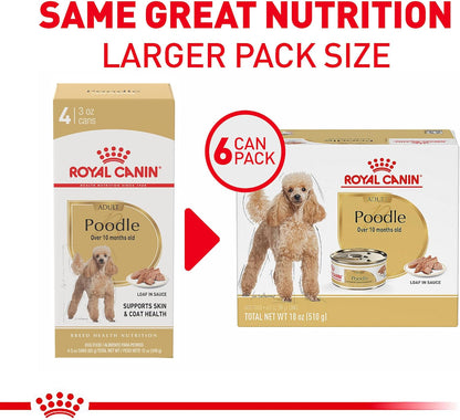 Royal Canin Breed Health Nutrition Poodle Adult Loaf in Sauce Dog Food, 3 Oz (Pack of 6)2