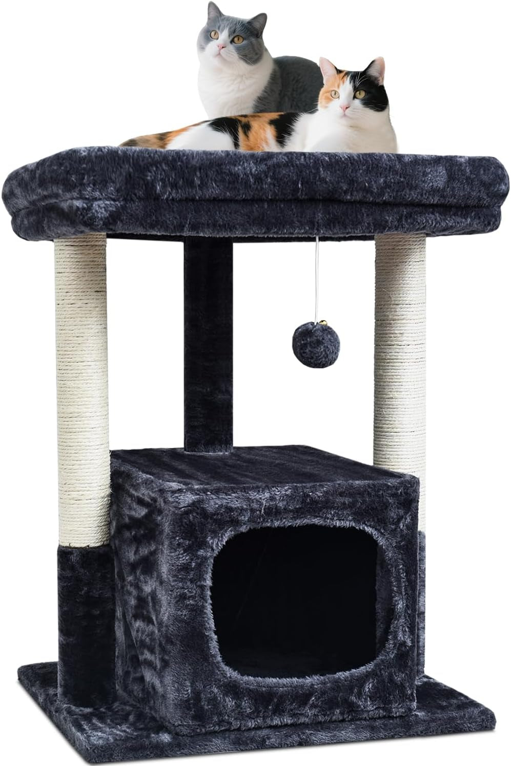 syandlvy-27-cat-tree-for-indoor-cats-activity-tower-with-scratching-posts-modern-kitten-condo-with-plush-perch-hanging-ball-for-play-beige