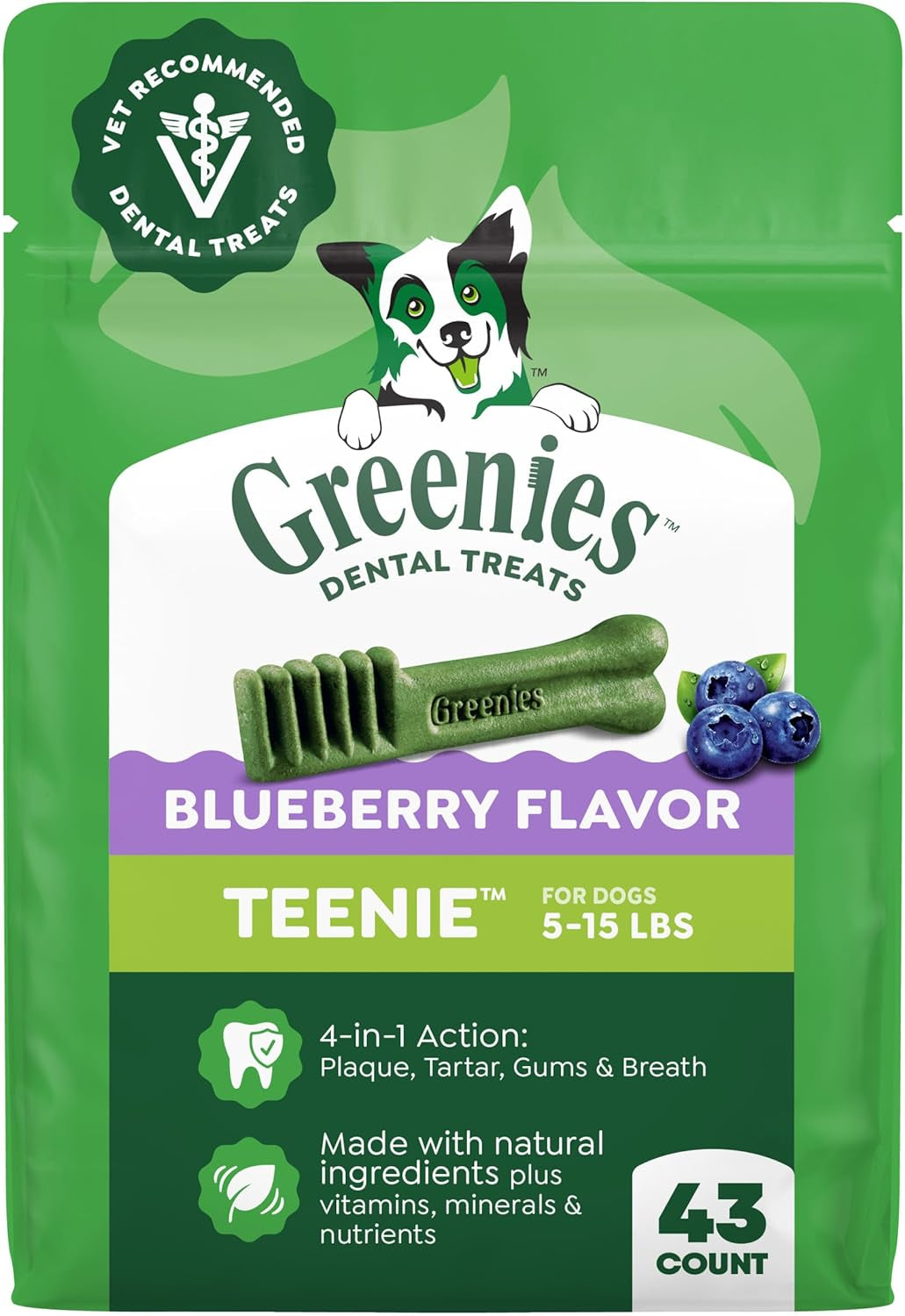 greenies-teenie-natural-dental-dog-treats-fresh-mint-flavor-43-count-veterinarian-recommended-for-dogs-5-15-lbs-cleans-teeth-freshens-breath-promotes-oral-health-12-oz-pack