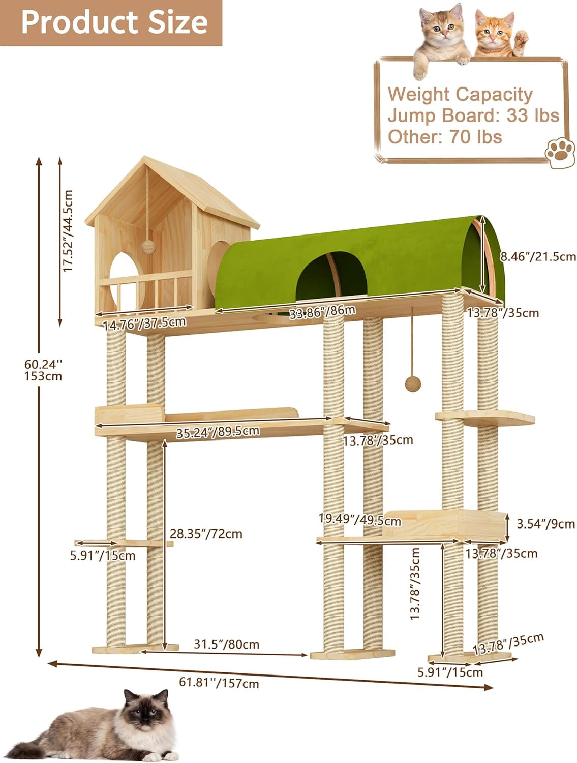 60-cat-tree-for-automatic-litter-box-for-heavy-cats-up-to-22lbs-solid-wood-large-cat-tower-with-tunnel-house-space-saving-for-indoor-multi-pet-households-stops-furniture-scratching