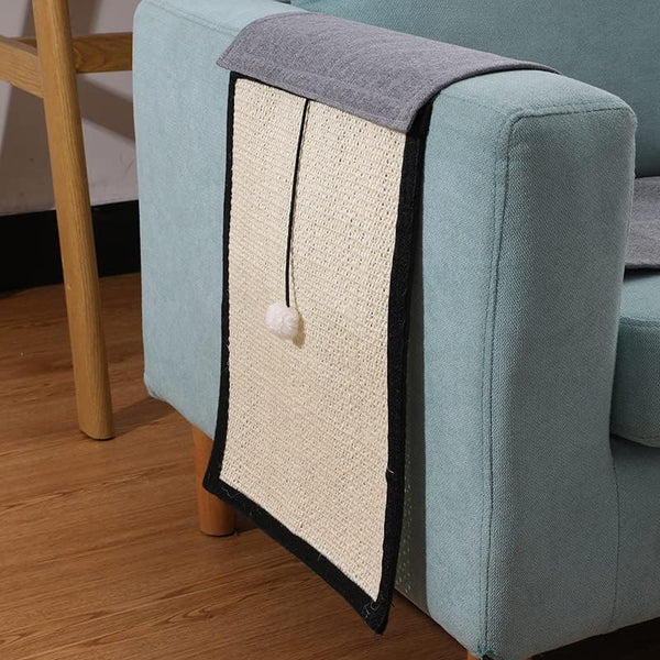 HAOZAIKEJI Cat Scratcher Mat, 2PCS Natural Sisal Cat Scratching Pad, Heavy Duty Couch Guard, Protecting Furniture, Easy Installation, Indoor, All Breed Sizes, Durable, Eco Friendly, Non Toxic12