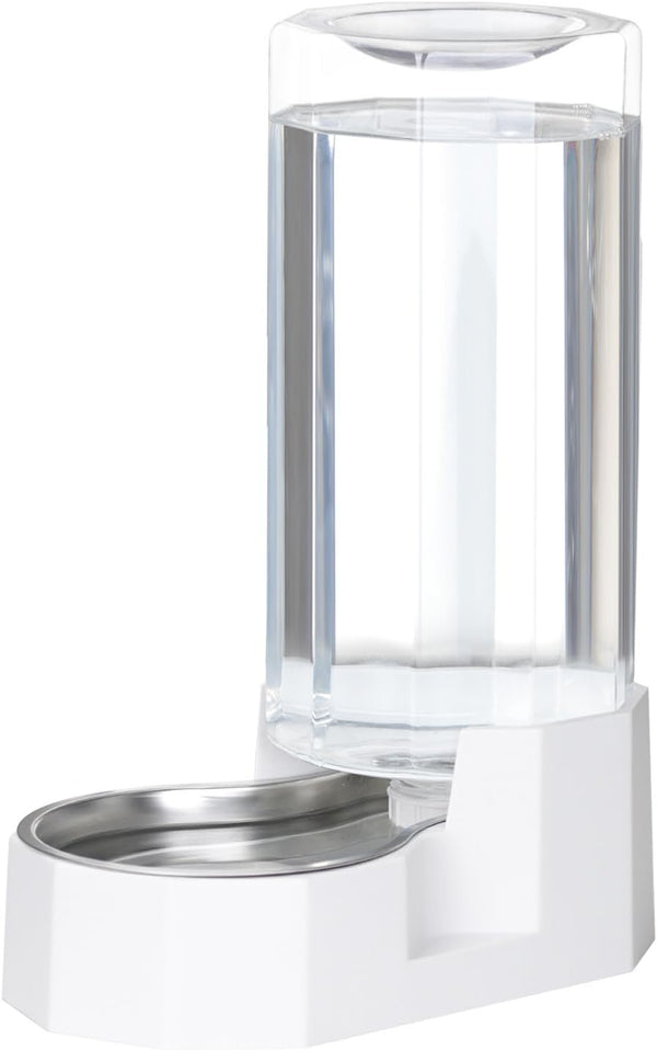 Sfozstra 5L Cat Gravity Water Bowl Dispenser: Stainless Steel Bowl | No Power Needed / No Filter Required / Spill Proof Design / Easy Cleaning / Cats & Small Dogs / Home Crate Area & Travel10