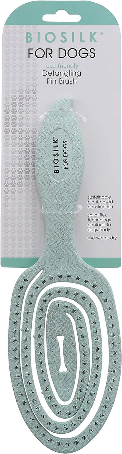 Biosilk for Pets Eco Friendly Detangling Pin Brush for Dogs, Gentle Dog Grooming Brush Designed to Help Remove Knots and Tangles and Support Healthy Coats for All Dogs | Gentle Grooming Brush Removes Knots and Tangles; Supports Healthy Coats for All Dog Breeds2