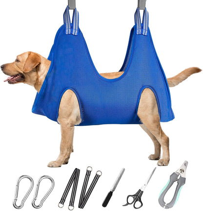 ATESON Pet Grooming Hammock with Nail Clippers/Nail Trimmers/Grooming Scissors, Dog Grooming Harness for Nail Trimming, Pet Grooming Sling Helper8