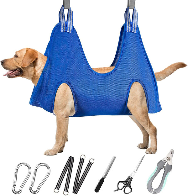 ATESON Pet Grooming Hammock with Nail Clippers/Nail Trimmers/Grooming Scissors, Dog Grooming Harness for Nail Trimming, Pet Grooming Sling Helper8