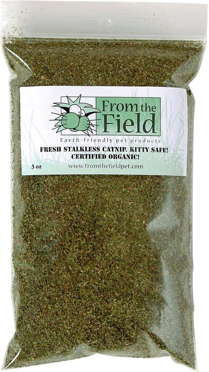 From the Field | Fine Ground Stalkless Catnip | Premium Usa-Grown Catnip for Toys & Playtime | Fresh, Potent, Non-Toxic, Eco-Friendly | Safe for Kittens & Cats | Resealable 6 Oz Tub12