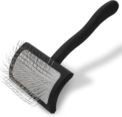 Chris Christensen Big G Dog Slicker Brush for Dogs (Goldendoodles, Labradoodles, Poodles), Groom like a Professional, Fluff Detangle Style, Saves Time Energy, Coral, Large18
