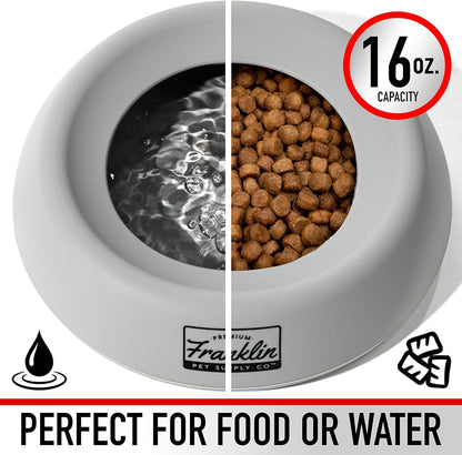 Franklin Pet Supply Co. Spill Proof Pet Bowl - No Splash Travel Water + Food Dish for Dogs + Cats - Portable - 16 Oz. - BPA Free3