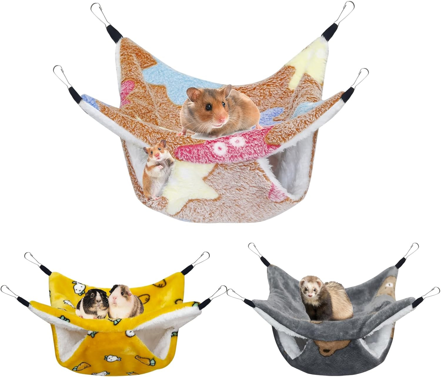 yedsintu-3-pcs-guinea-pig-hammock-rat-ferret-hanging-hammock-guinea-pig-accessories-for-small-animals-chinchilla-parrot-sugar-glider-ferret-hamster-squirrel-11-11