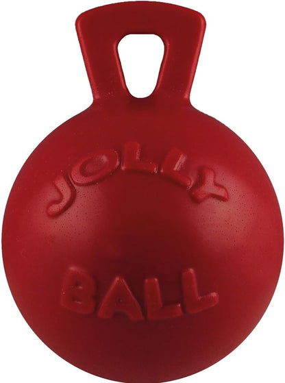 Jolly Pets Tug-N-Toss Heavy Duty Dog Toy Ball with Handle, 8 Inches/Large, Red (408 RD)1