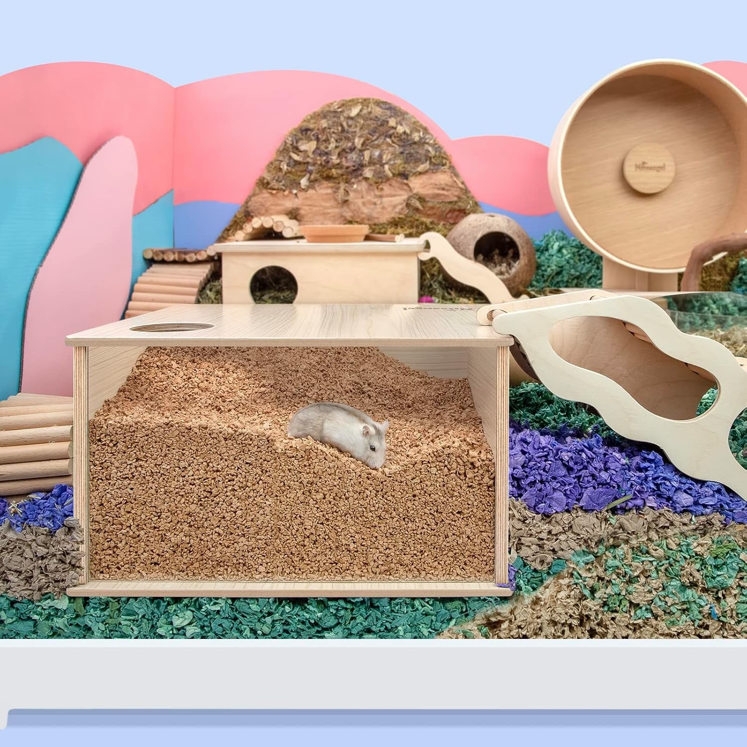 niteangel-visible-hamster-digging-box-for-syrian-dwarf-roborovski-campbell-hamsters-gerbils-mice-lemmings-degus-or-other-small-sized-pets-burlywood