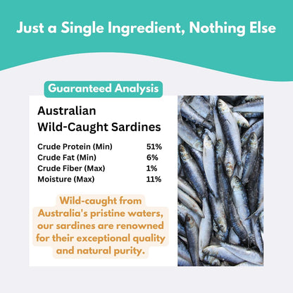 ALFIE'S TREATOS Sardines for Dogs & Cats, Omega-3 Air-Dried Fish (2.65 Oz) | Single-Ingredient Wild-Caught Australian Sardine, Air-Dried, Use as a Topper or Training Treat6