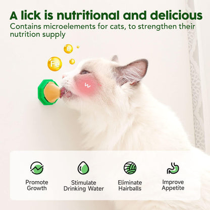 Potaroma 6 Pack Cat Energy Ball Toys, Includes Catnip for Cats Lick | Edible Kitty Toys, Safe Healthy Kitten Chew Toys, Teeth Cleaning Dental Cat Toy, Cat Wall Treats3