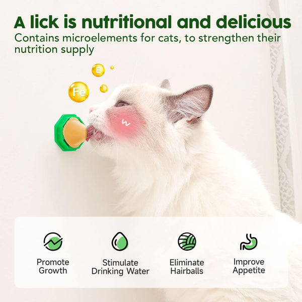 Potaroma 6 Pack Cat Energy Ball Toys, Includes Catnip for Cats Lick | Edible Kitty Toys, Safe Healthy Kitten Chew Toys, Teeth Cleaning Dental Cat Toy, Cat Wall Treats3
