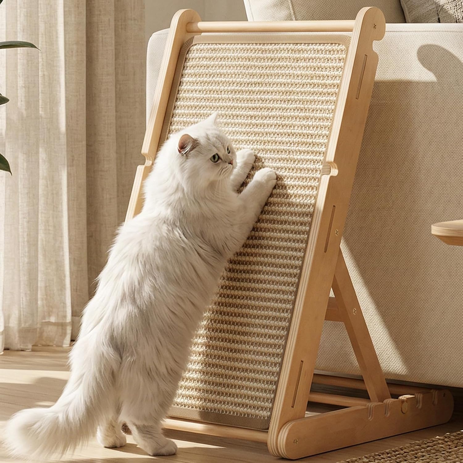 xiaz-cat-scratcher-23-sisal-cats-scratching-board-with-5-adjustable-heights-no-assembly-required-foldable-cat-scratchers-for-indoor-cats-and-kittens-ready-to-use