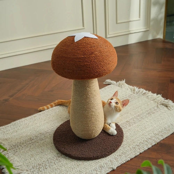 Mushroom Cat Scratching Post - Unique Design, Sisal-Wrapped, Ideal for Medium and Small Cat, Cat Scratcher Cute with 100% Sisal Covered Scratching Post8