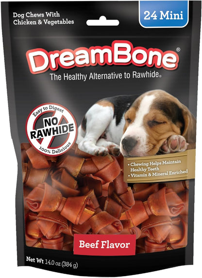 Dreambone Chicken Mini Bone Dog Treats, Daily Rawhide-Free Chew, Digests Safely and Completely, with Real Protein, Chicken and Veggies, 50 Count14