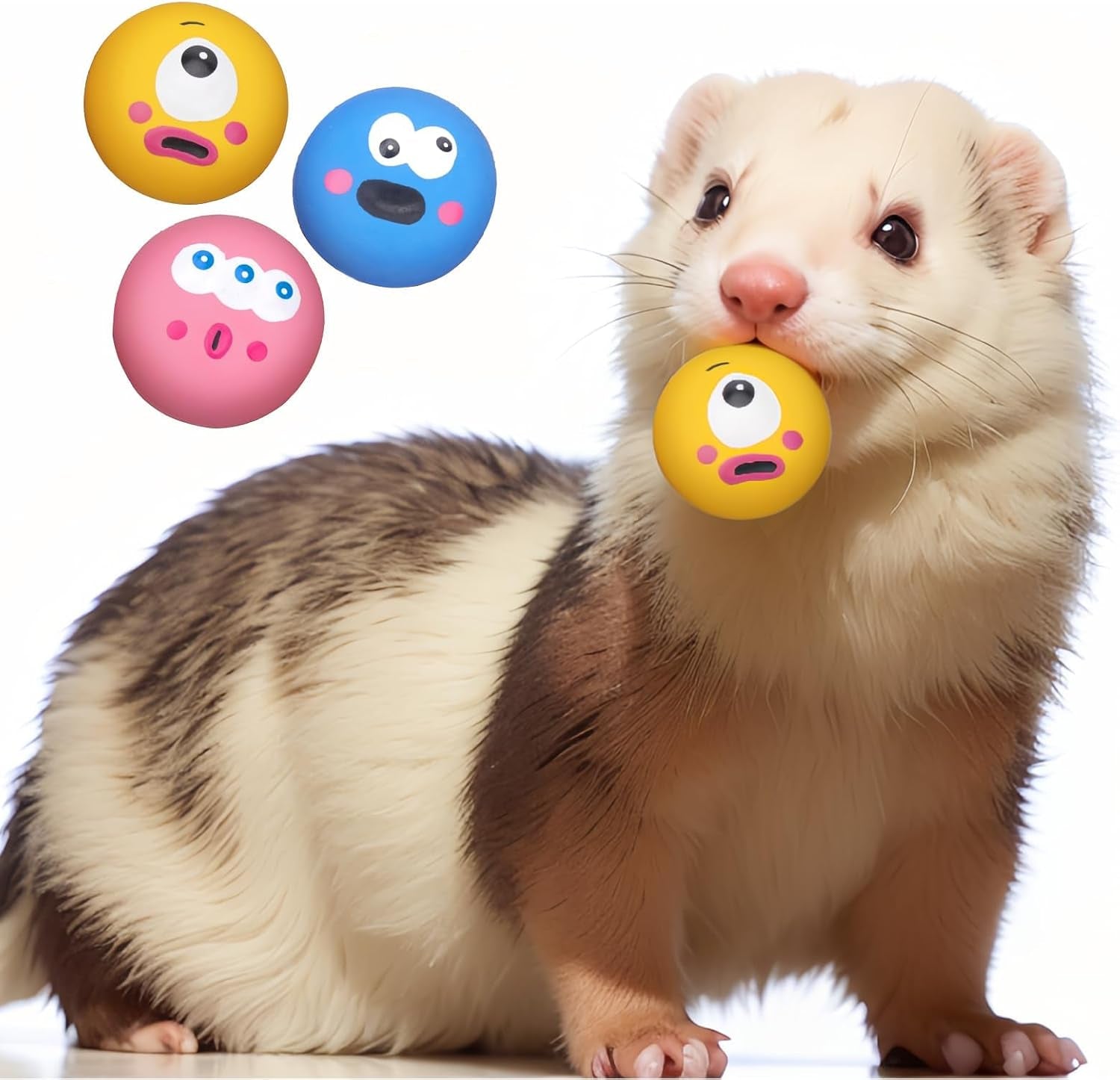 besnew-natural-rubber-squeaker-toys-for-ferret-high-elasticity-ferret-latex-squeaker-balls-3-pack-tough-teething-toys-big-eyes-printed-toy-ball-for-small-dogs-easy-to-clean